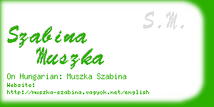 szabina muszka business card